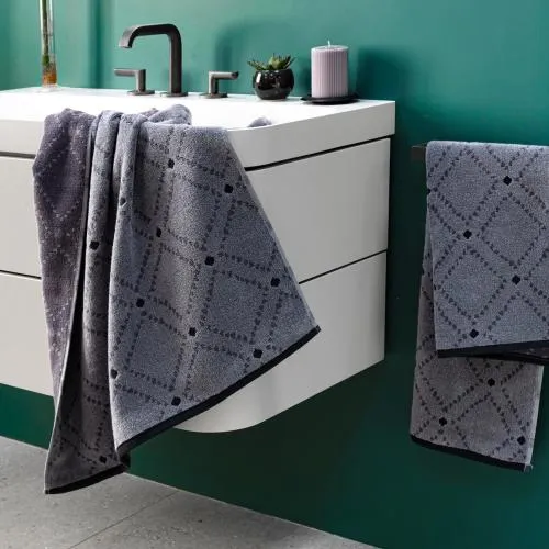 Cleanelly – Полотенце махровое Белый и черный, 
