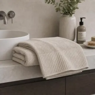 Cleanelly – Полотенце махровое Водопад, бежевый Cleanelly – Полотенце махровое Водопад, бежевый