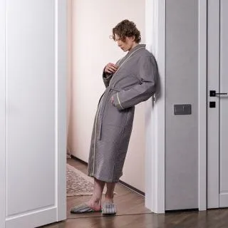 Халат вафельный Радость жизни мужской Халат вафельный Радость жизни мужской