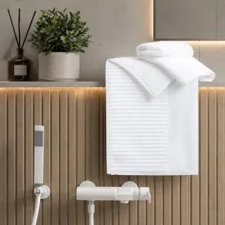 Cleanelly – Махровое полотенце Водопад, белый Cleanelly – Махровое полотенце Водопад, белый
