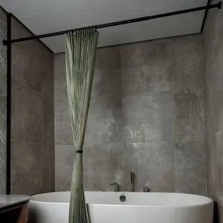 Штора для ванной комнаты 180х200 тканевая Штора для ванной комнаты 180х200 тканевая