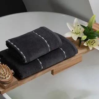 Cleanelly – Полотенце махровое Сегодня и всегда с петелькой, серый