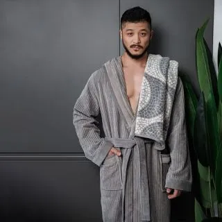 Халат махровый Моя гармония мужской c капюшоном Халат махровый Моя гармония мужской c капюшоном