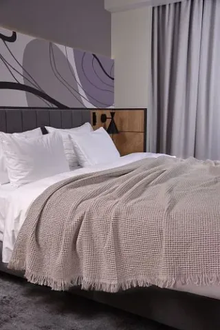 Плед Трепет 185x190 с бахромой