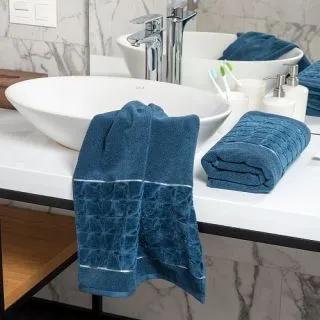 Cleanelly – Полотенце махровое Современный стиль, синий Cleanelly – Полотенце махровое Современный стиль, синий