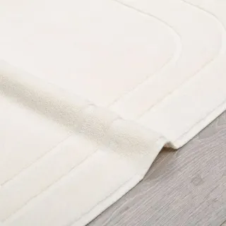 Cleanelly – Коврик для ног 50х70 махровый Основа комфорта, молочный