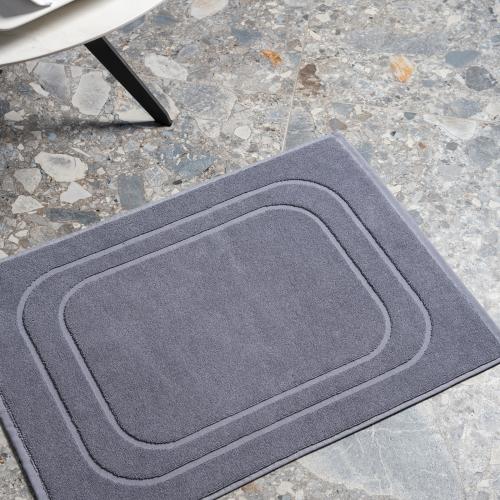 Cleanelly – Коврик для ног махровый Base del comfort, серый