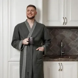 Халат гладкотканый Nuovo eco-classico мужской