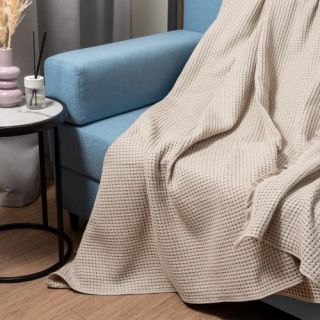 Плед жаккардовый Coperta с бахромой