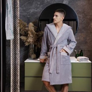 Халат махровый Строгость мужской с капюшоном Халат махровый Строгость мужской с капюшоном