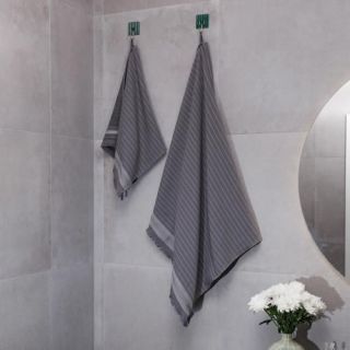 Cleanelly – Полотенце махровое одностороннее Gioia di vivere с петелькой, серый