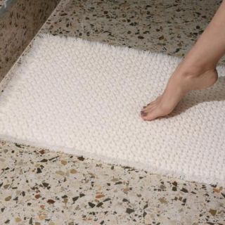 Cleanelly – Коврик для ванной комнаты рельефный , молочный
