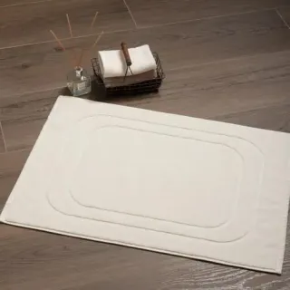 Cleanelly – Коврик для ног 50х70 махровый Base del comfort, молочный