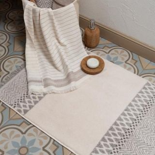 Cleanelly – Коврик для ног 50х70 махровый Душа бохо, 