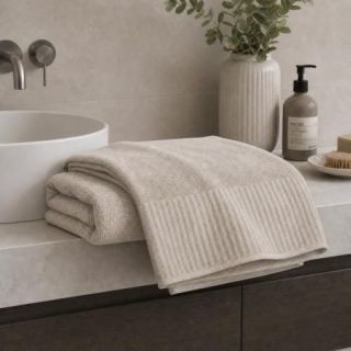 Cleanelly – Полотенце махровое Водопад, бежевый Cleanelly – Полотенце махровое Водопад, бежевый