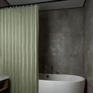 Штора для ванной комнаты Cleanelly 180х200 тканевая