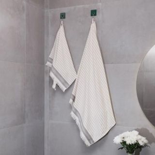 Cleanelly – Полотенце махровое одностороннее Gioia di vivere с петелькой, молочный