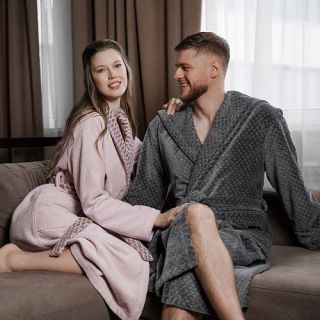 Халат махровый Новая эко-классика универсальный с капюшоном