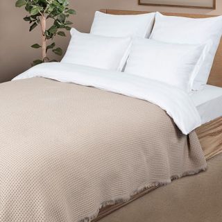 Плед жаккардовый Coperta с бахромой