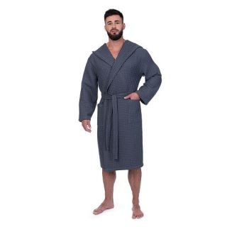 Халат вафельный Base del comfort универсальный с капюшоном (рельефный)