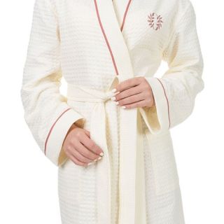 Халат гладкотканый Современный винтаж женский с рельефной клеткой