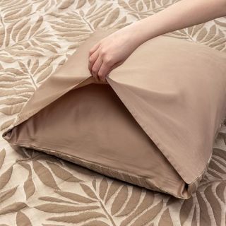 Cleanelly – Комплект постельного белья Пальм ветв (рельефное) в подарочной упаковке, размер Евро