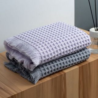 Cleanelly – Полотенце рельефное Ora e sempre с петелькой, серый