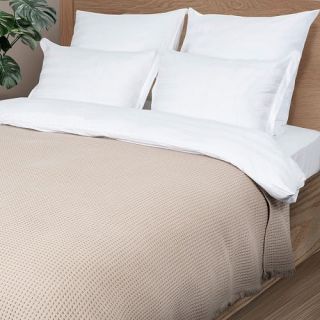 Плед жаккардовый Coperta с бахромой