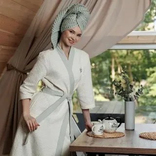 Халат вафельный Natura della vita женский