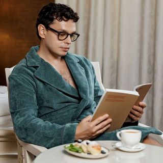 Халат махровый Тонкая работа мужской