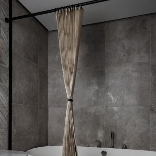 Штора для ванной комнаты Cleanelly 180х200 тканевая