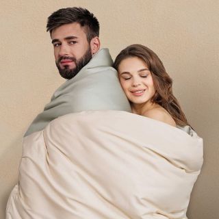 Cleanelly – Комплект постельного белья Безмятежность в подарочной упаковке , размер 1,5 спальное, 2 спальное, Дуэт, Евро