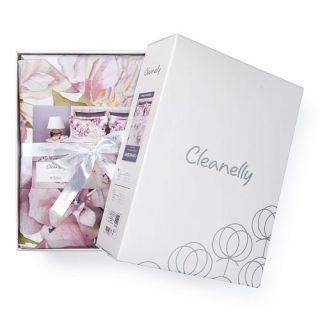 Cleanelly – Комплект постельного белья ФЛОРАНС в подарочной упаковке, размер 1,5 спальное, 2 спальное, Дуэт, Евро