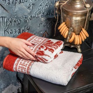 Cleanelly – Набор махровых полотенец Scarlet flower , 