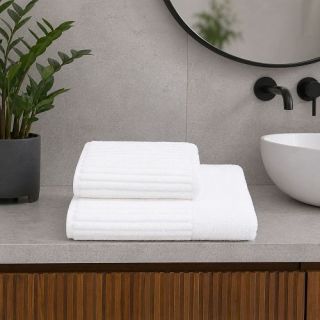 Cleanelly – Махровое полотенце Водопад, белый Cleanelly – Махровое полотенце Водопад, белый
