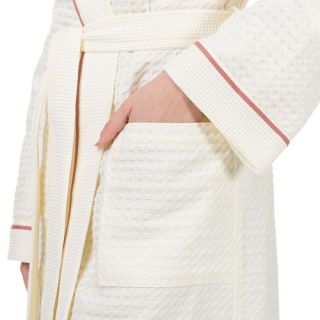 Халат гладкотканый Современный винтаж женский с рельефной клеткой