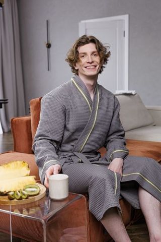Халат вафельный Gioia di vivere мужской