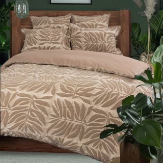 Cleanelly – Комплект постельного белья Пальмовая ветвь (рельефное) в подарочной упаковке, размер Евро
