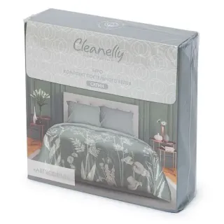 Cleanelly – Комплект постельного белья  АВГУСТИНА, размер 2 спальное, Дуэт, Евро, 1,5 спальное