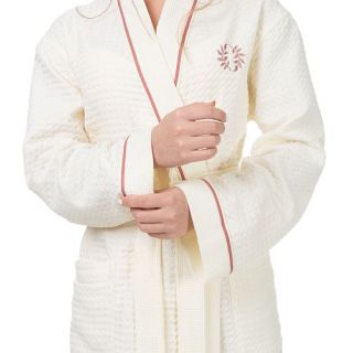 Халат гладкотканый Современный винтаж женский с рельефной клеткой