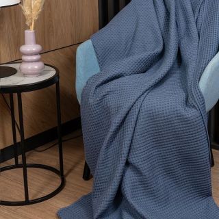 Плед жаккардовый Coperta с бахромой