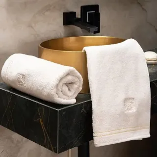 Cleanelly – Полотенце махровое Alba d'oro с петелькой, молочный