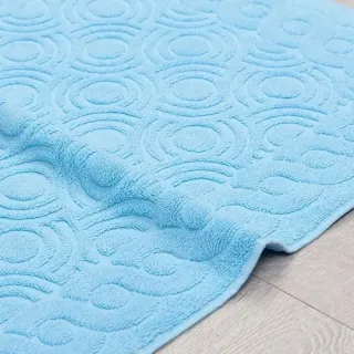 Cleanelly – Коврик для ног махровый Pecorella, голубой