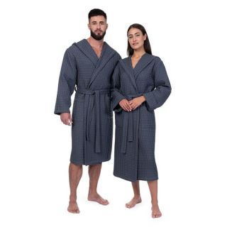 Халат вафельный Base del comfort универсальный с капюшоном (рельефный)