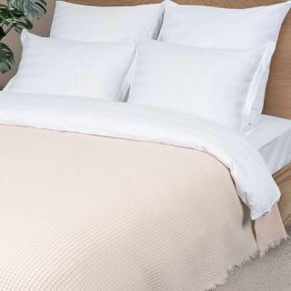 Плед жаккардовый Coperta с бахромой