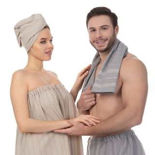 Комплект для сауны Mente sana (парео + чалма) женский