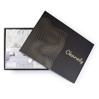 Cleanelly – Комплект постельного белья ШАЛЕ в подарочной упаковке , размер Евро