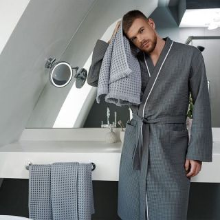 Cleanelly – Полотенце рельефное Ora e sempre с петелькой, серый
