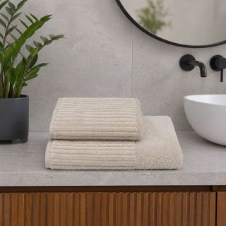 Cleanelly – Полотенце махровое Водопад, бежевый Cleanelly – Полотенце махровое Водопад, бежевый