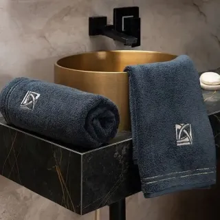 Cleanelly – Полотенце махровое Alba d'oro с петелькой, графит